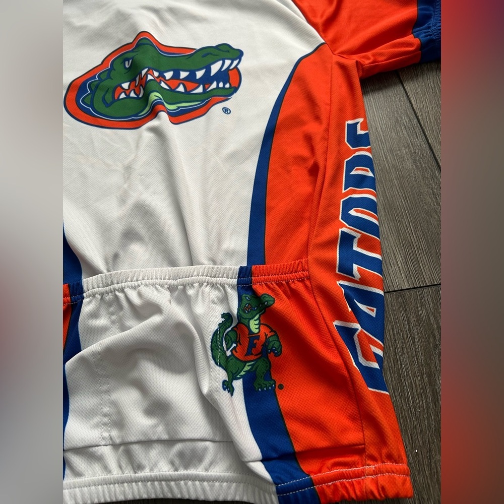 Florida Gators Cycling Jersey XL NCAA Adrenaline Promotions Full Zip Blue Orange - Picture 8 of 16